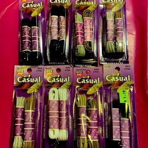 3/$20.  8  Pairs Casual Shoe Laces